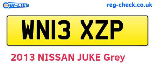 WN13XZP are the vehicle registration plates.