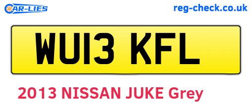 WU13KFL are the vehicle registration plates.