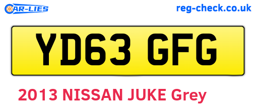 YD63GFG are the vehicle registration plates.
