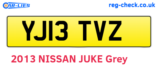 YJ13TVZ are the vehicle registration plates.