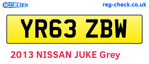 YR63ZBW are the vehicle registration plates.