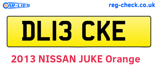 DL13CKE are the vehicle registration plates.