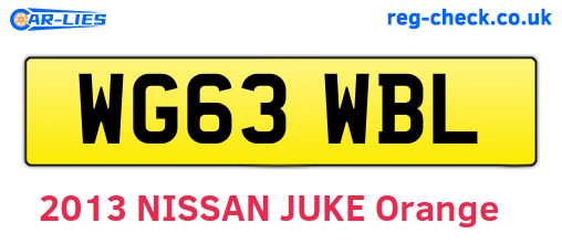 WG63WBL are the vehicle registration plates.