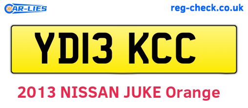 YD13KCC are the vehicle registration plates.