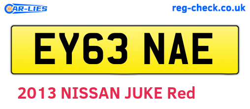 EY63NAE are the vehicle registration plates.