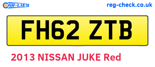 FH62ZTB are the vehicle registration plates.