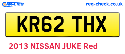KR62THX are the vehicle registration plates.