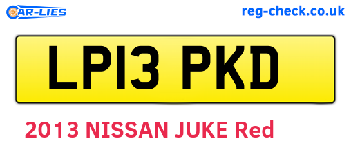 LP13PKD are the vehicle registration plates.