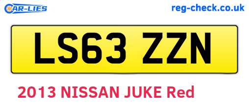 LS63ZZN are the vehicle registration plates.