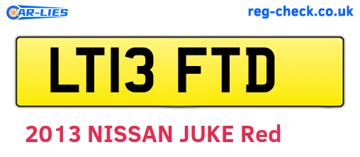 LT13FTD are the vehicle registration plates.