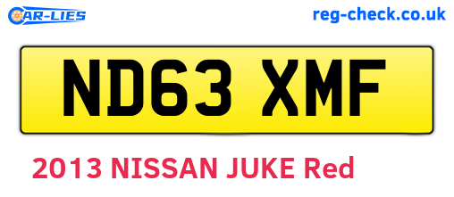 ND63XMF are the vehicle registration plates.