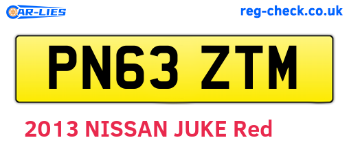 PN63ZTM are the vehicle registration plates.