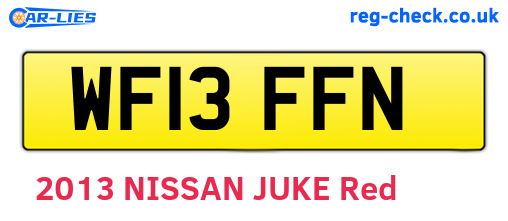 WF13FFN are the vehicle registration plates.