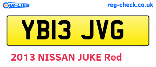 YB13JVG are the vehicle registration plates.