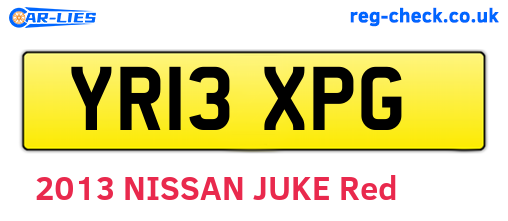 YR13XPG are the vehicle registration plates.