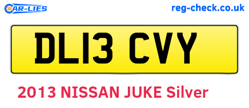 DL13CVY are the vehicle registration plates.