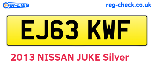 EJ63KWF are the vehicle registration plates.