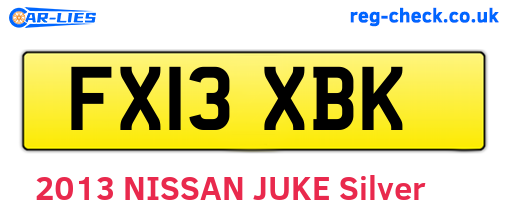FX13XBK are the vehicle registration plates.