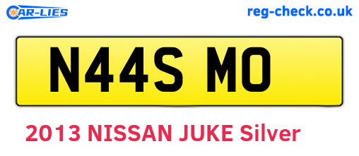 N44SMO are the vehicle registration plates.