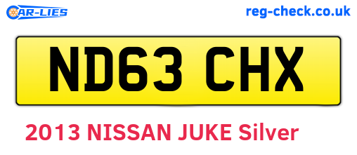 ND63CHX are the vehicle registration plates.