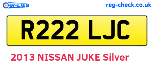 R222LJC are the vehicle registration plates.