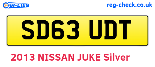 SD63UDT are the vehicle registration plates.