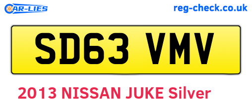 SD63VMV are the vehicle registration plates.