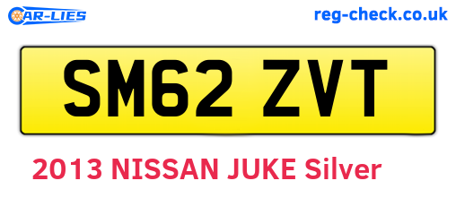 SM62ZVT are the vehicle registration plates.