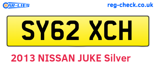 SY62XCH are the vehicle registration plates.