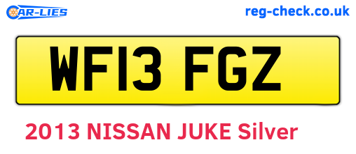 WF13FGZ are the vehicle registration plates.