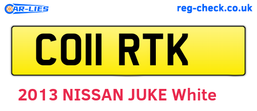 CO11RTK are the vehicle registration plates.