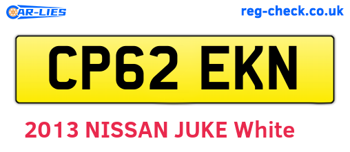 CP62EKN are the vehicle registration plates.