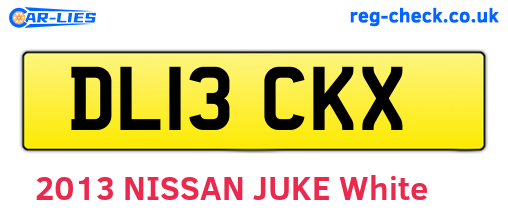 DL13CKX are the vehicle registration plates.