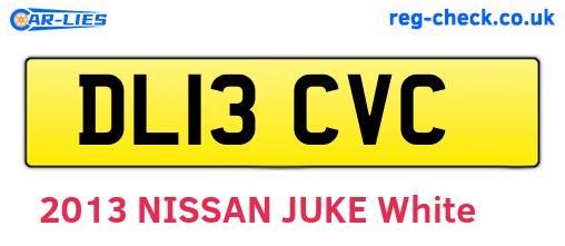 DL13CVC are the vehicle registration plates.