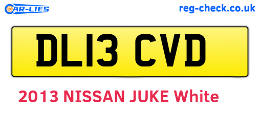 DL13CVD are the vehicle registration plates.
