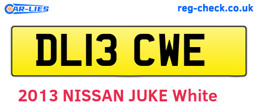 DL13CWE are the vehicle registration plates.