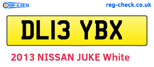DL13YBX are the vehicle registration plates.