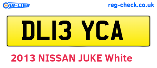 DL13YCA are the vehicle registration plates.