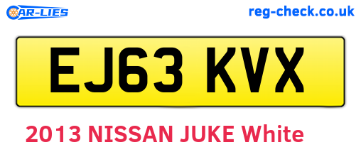 EJ63KVX are the vehicle registration plates.