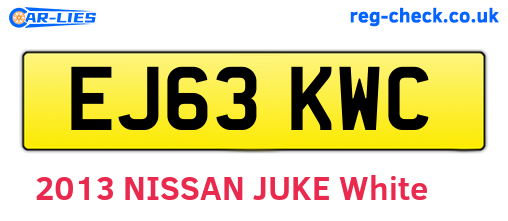 EJ63KWC are the vehicle registration plates.