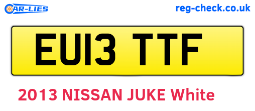 EU13TTF are the vehicle registration plates.