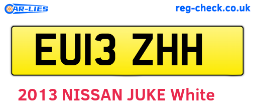 EU13ZHH are the vehicle registration plates.