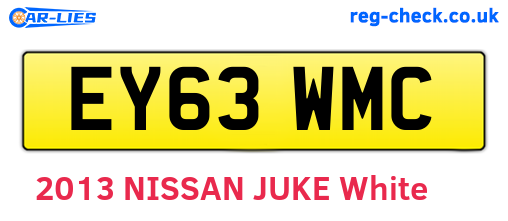 EY63WMC are the vehicle registration plates.
