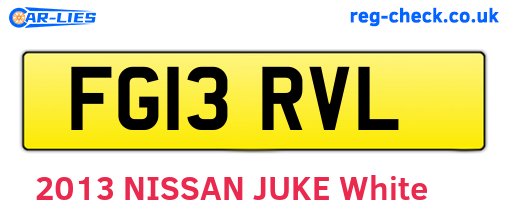 FG13RVL are the vehicle registration plates.