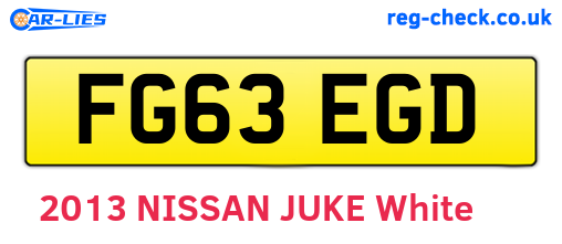 FG63EGD are the vehicle registration plates.