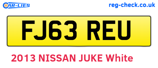 FJ63REU are the vehicle registration plates.