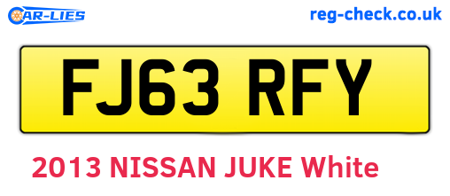 FJ63RFY are the vehicle registration plates.