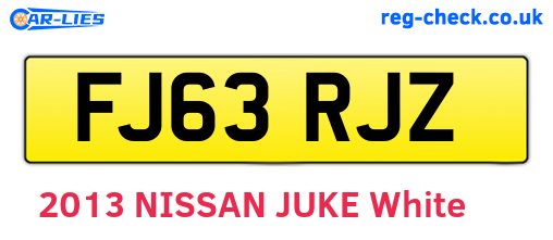 FJ63RJZ are the vehicle registration plates.