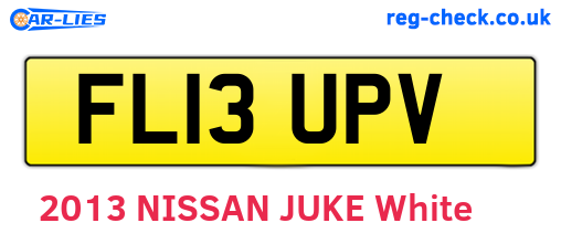 FL13UPV are the vehicle registration plates.