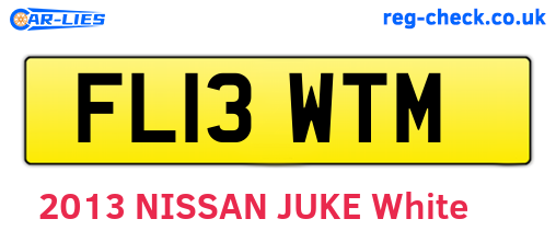 FL13WTM are the vehicle registration plates.